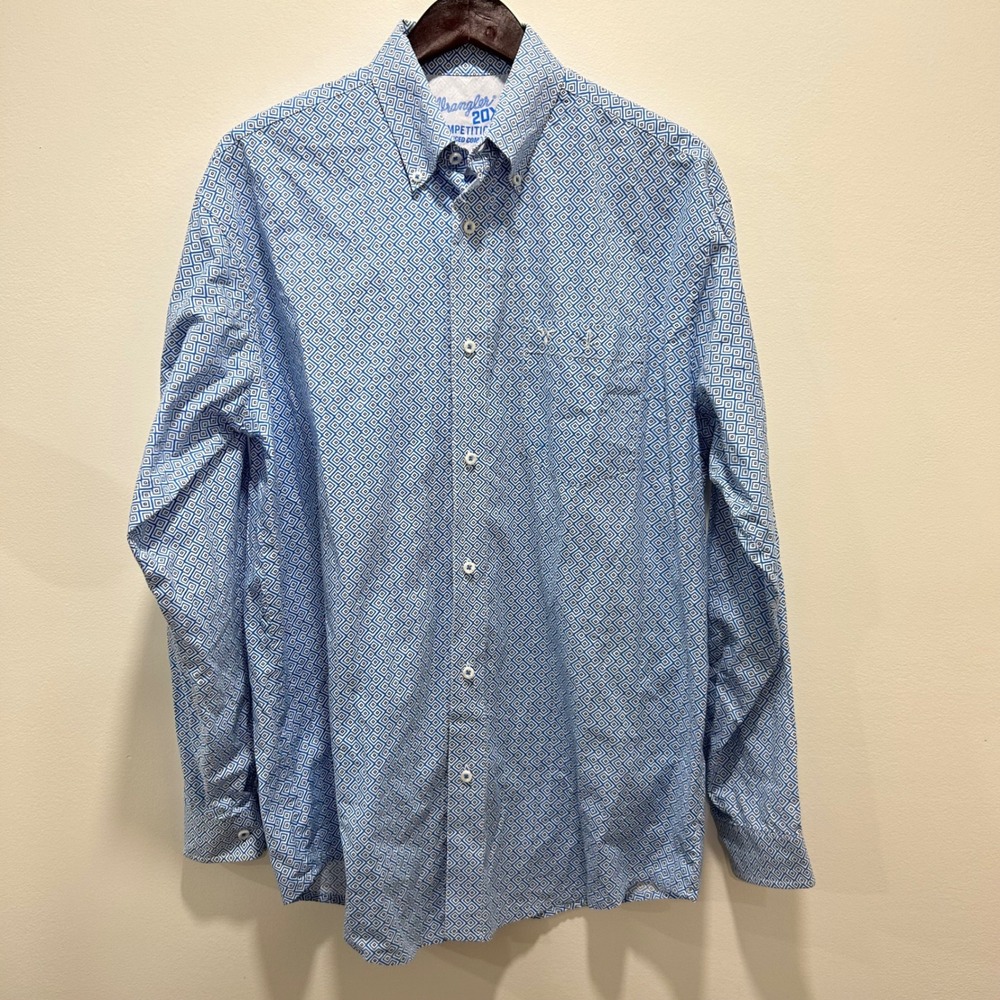 Wrangler 20X Advance Competition long sleeve button down‎ Size Large
